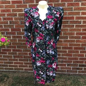 Petite Jazz Floral Vintage Retro Shift Dress 10